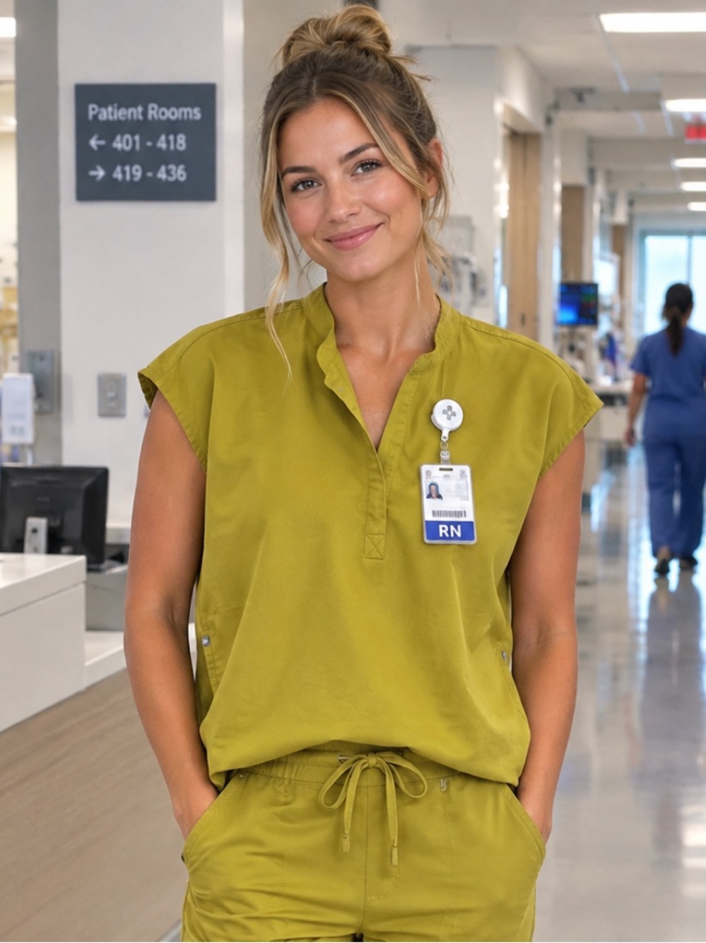 WOMENS XXL FIGS RAFAELA OVERSIZED SCRUB TOP IN LIMITED EDITION LIGHT YELLOW GOLD
